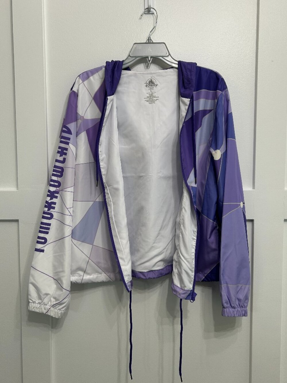 Disney Parks Tomorrowland Purple Wall Hooded Windbreaker Women's Large - Picture 4 of 16